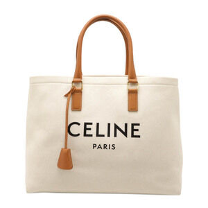Celine Horizontal Cabas Tote Bag Shoulder Canvas Leather